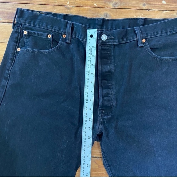LEVI’S 501 men black button fly 100% cotton Plus size 42 - Picture 9 of 14